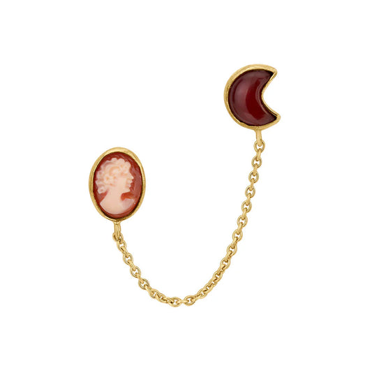 GRAINNE MORTON Cameo Double Stud Earring