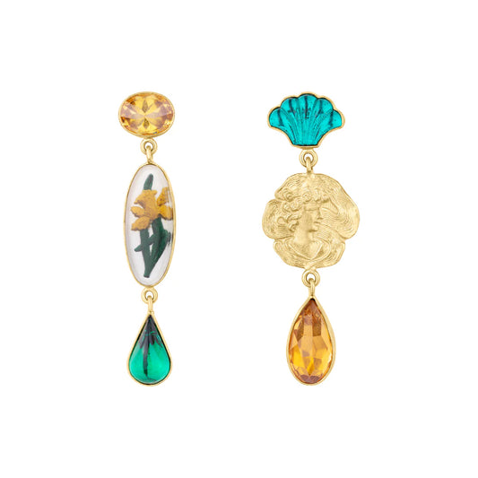 GRAINNE MORTON Daffodil and Lady Earrings