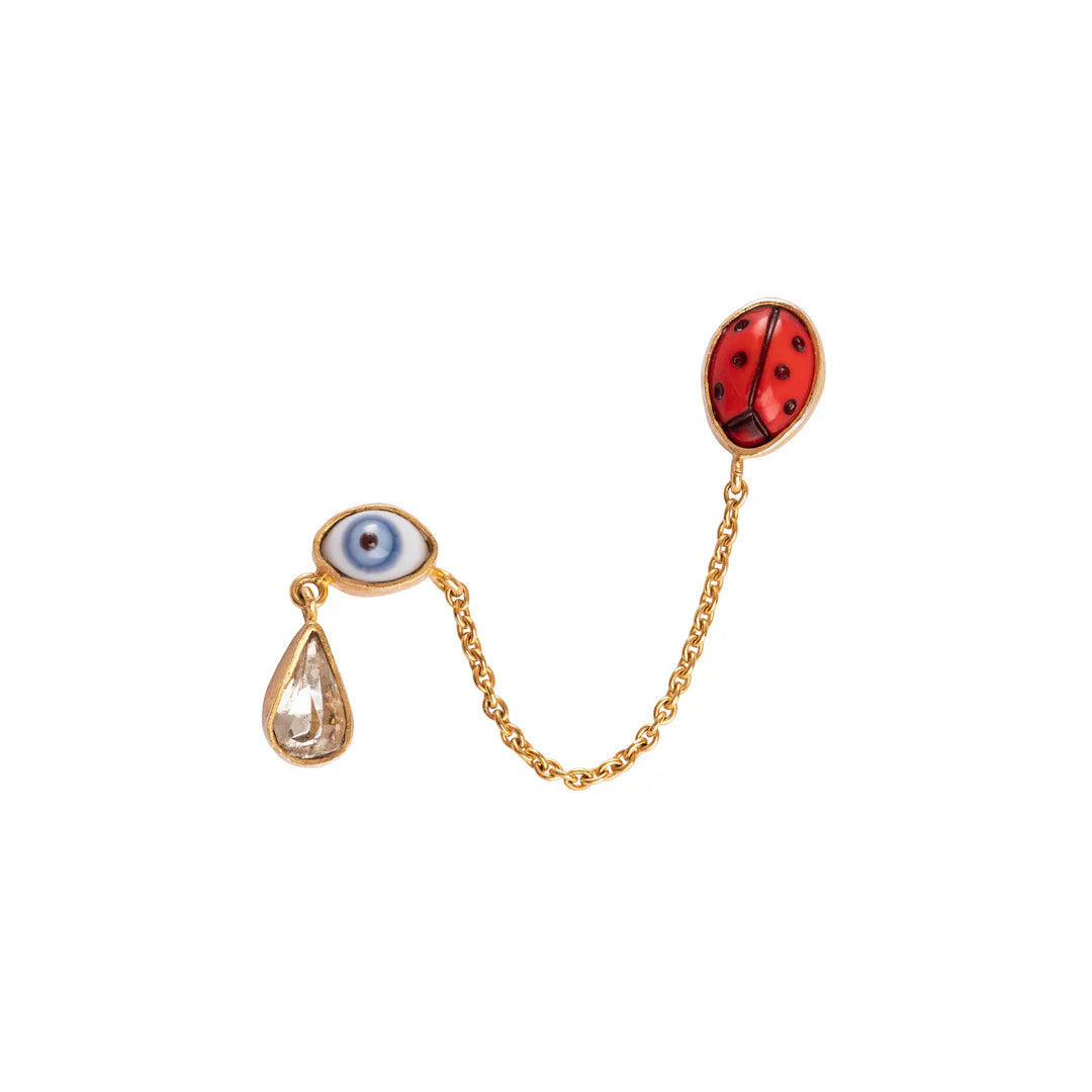 GRAINNE MORTON Eye Teardrop Double Stud Earring