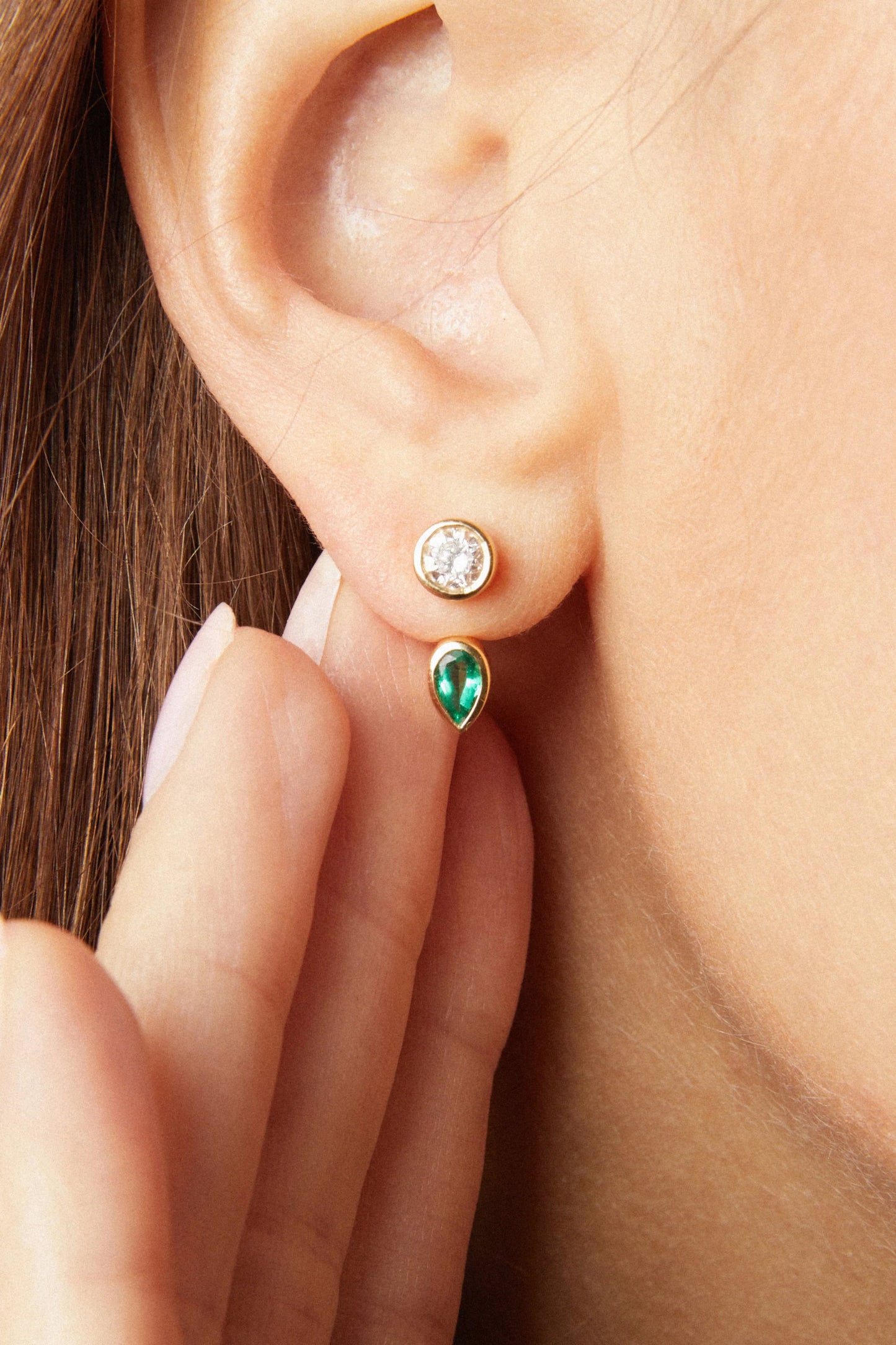 ELIZABETH MOORE Aegis Diamond Stud Earring Single