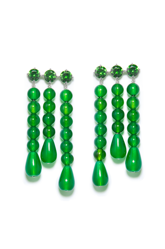 COMPLETEDWORKS Earrings With CZ Green