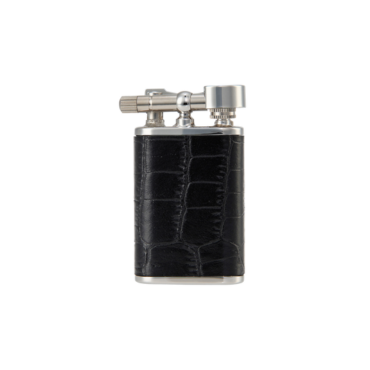TSUBOTA PEARL Nb Petrol Croco Embossed Leather Lighter