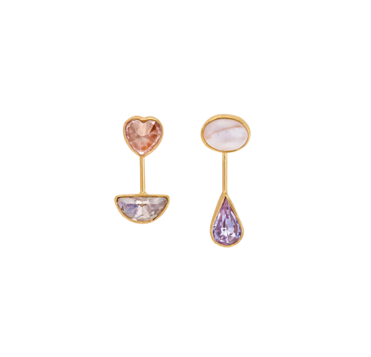 GRAINNE MORTON Blue Lace Agate Detachable Drop Earrings