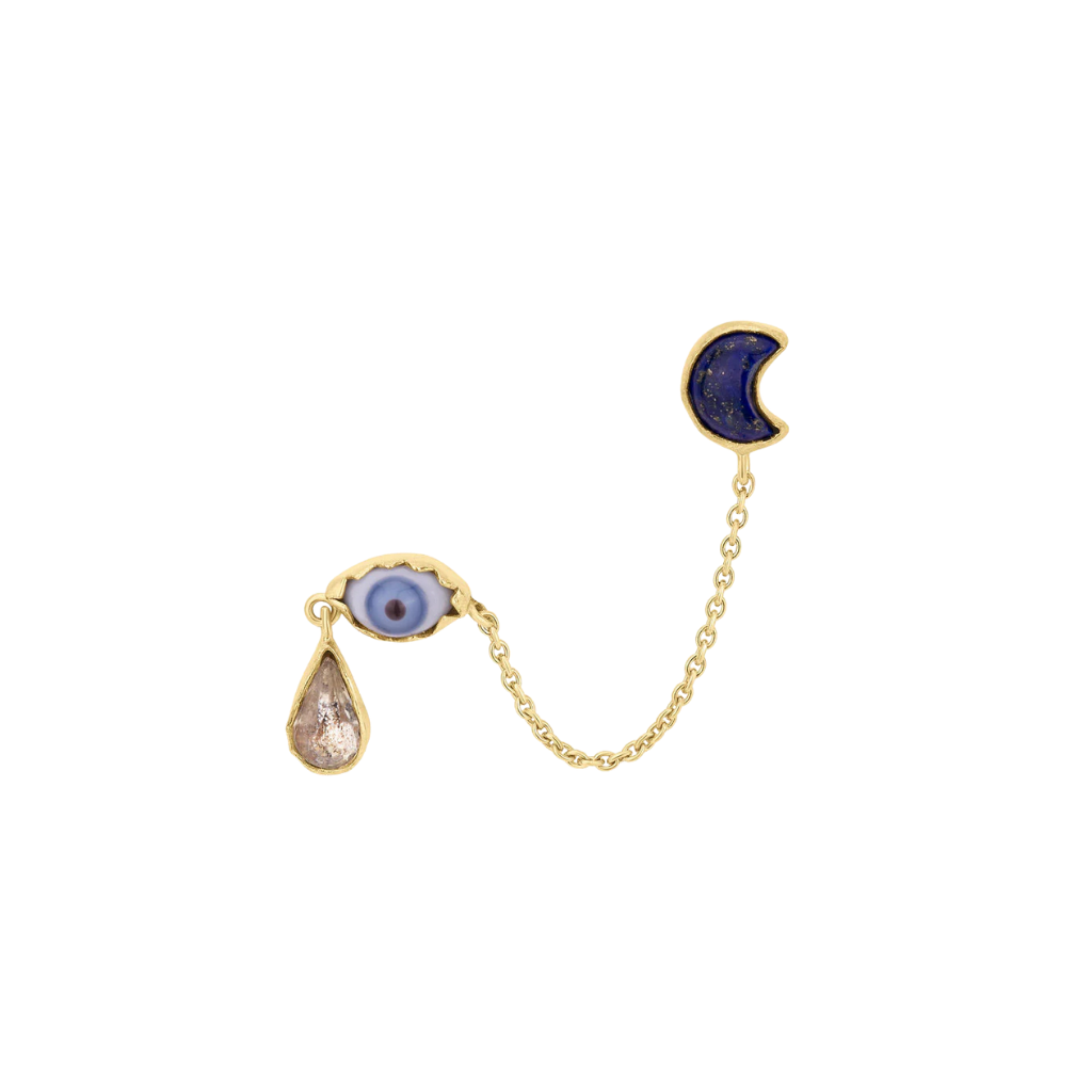 GRAINNE MORTON Teardrop Eye Double Stud Earring