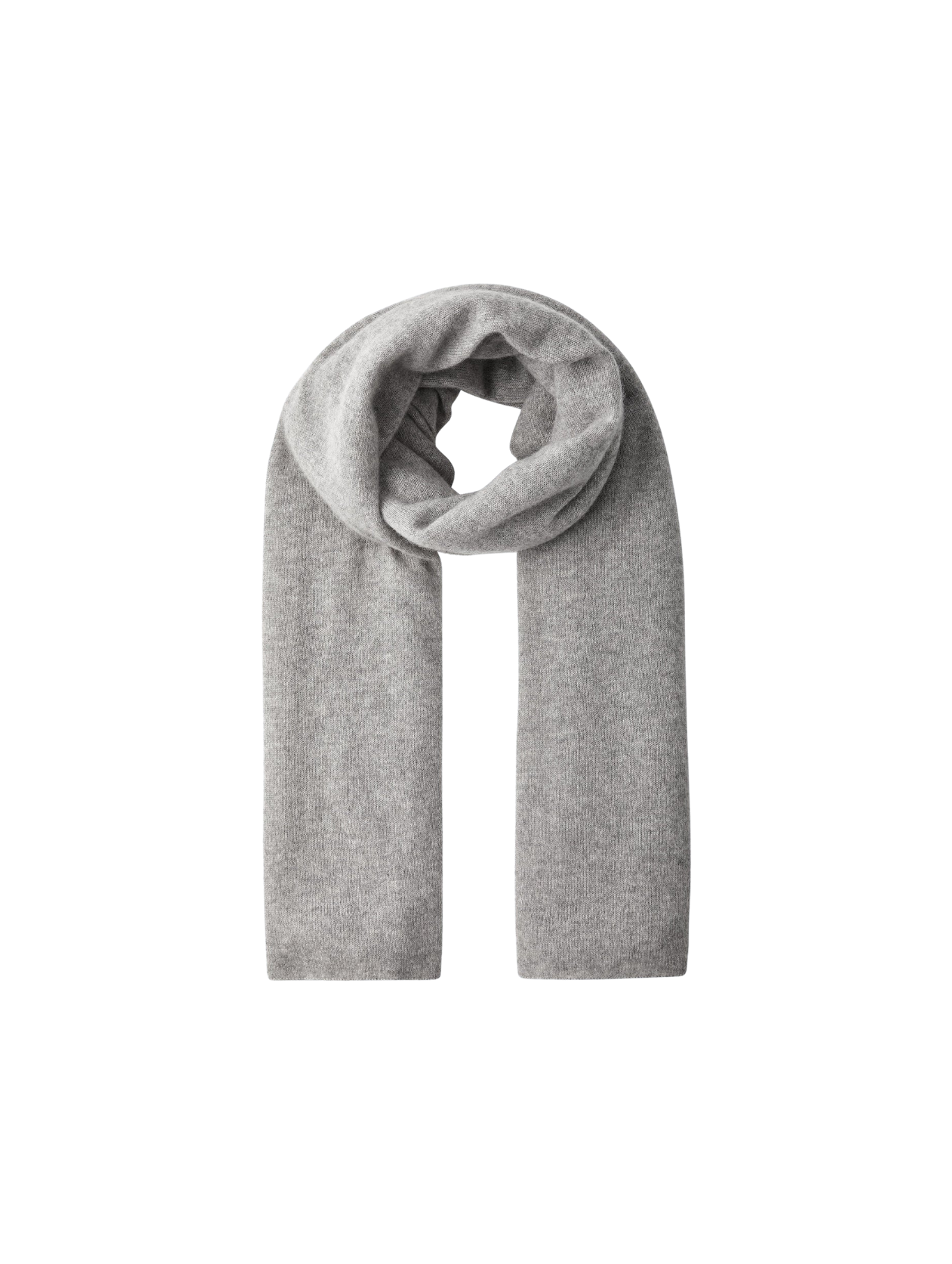 WHITE & WARREN Grey Heather Cashmere Mini Scarf