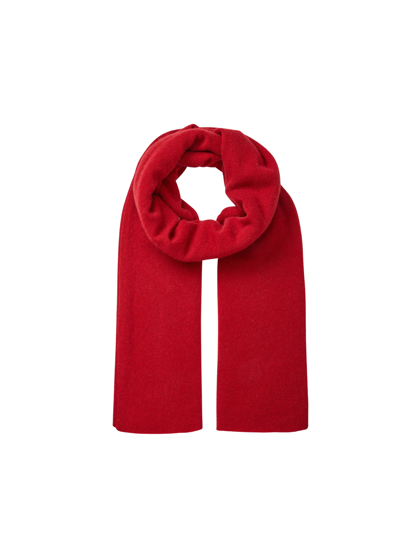 WHITE & WARREN Deep Crimson Cashmere Mini Scarf