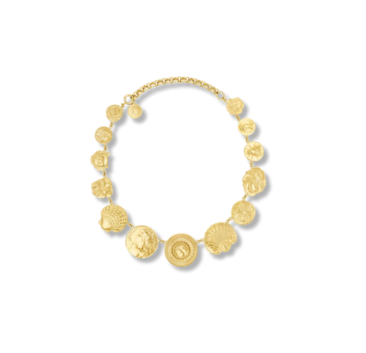 GRAINNE MORTON Gold Button Necklace