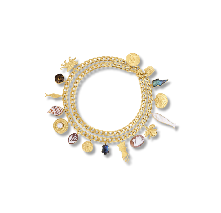 GRAINNE MORTON Curb Chain Charm Belt / Necklace