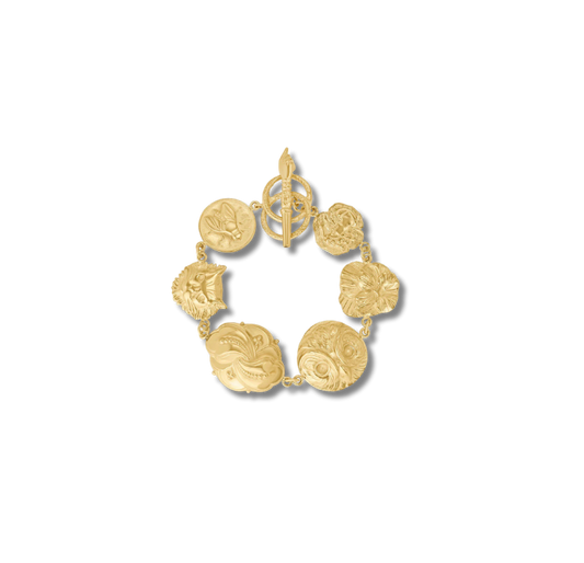 GRAINNE MORTON Owl and Cat Charm Bracelet