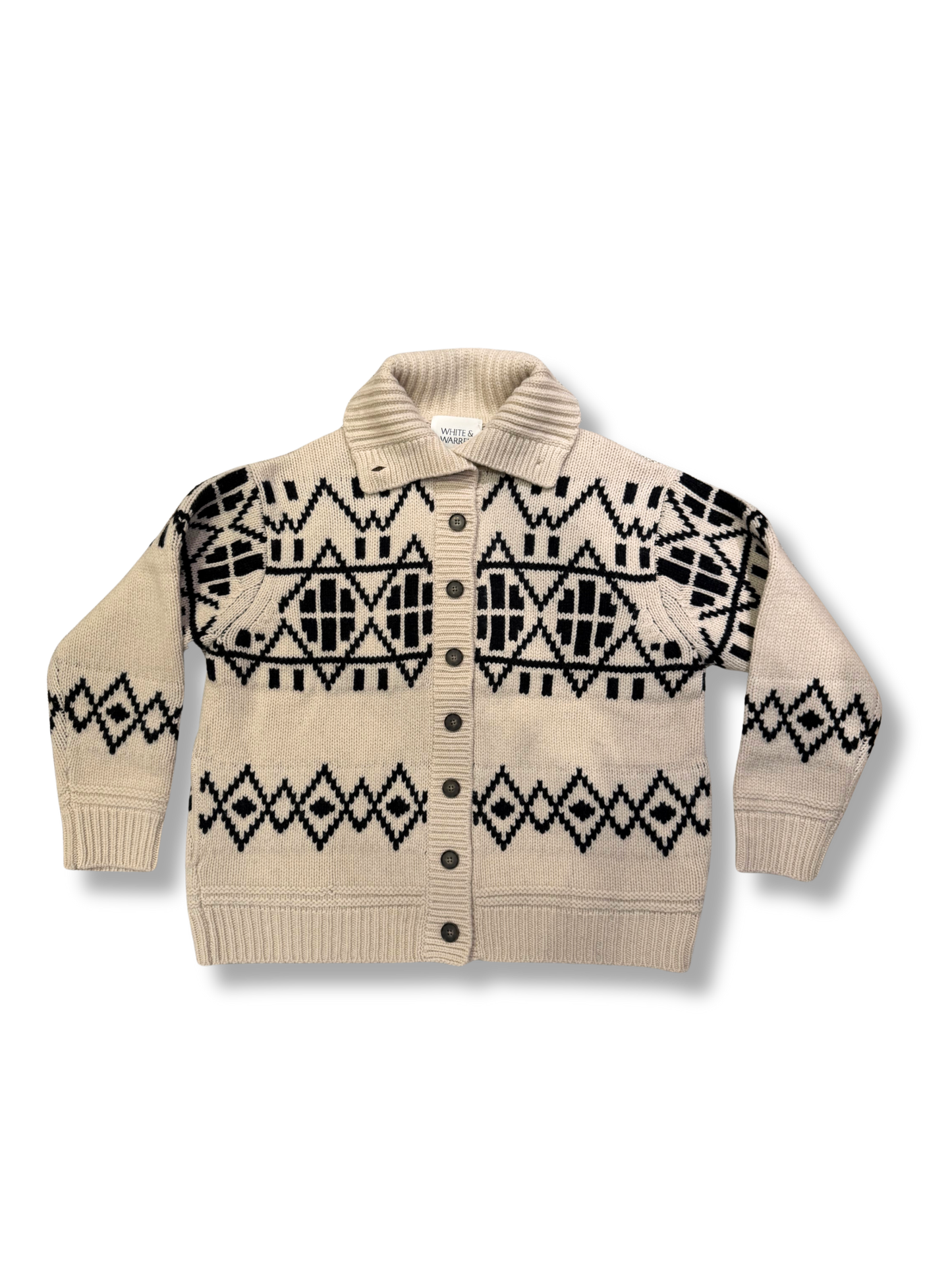 WHITE & WARREN Merino Fair Isle Jacket