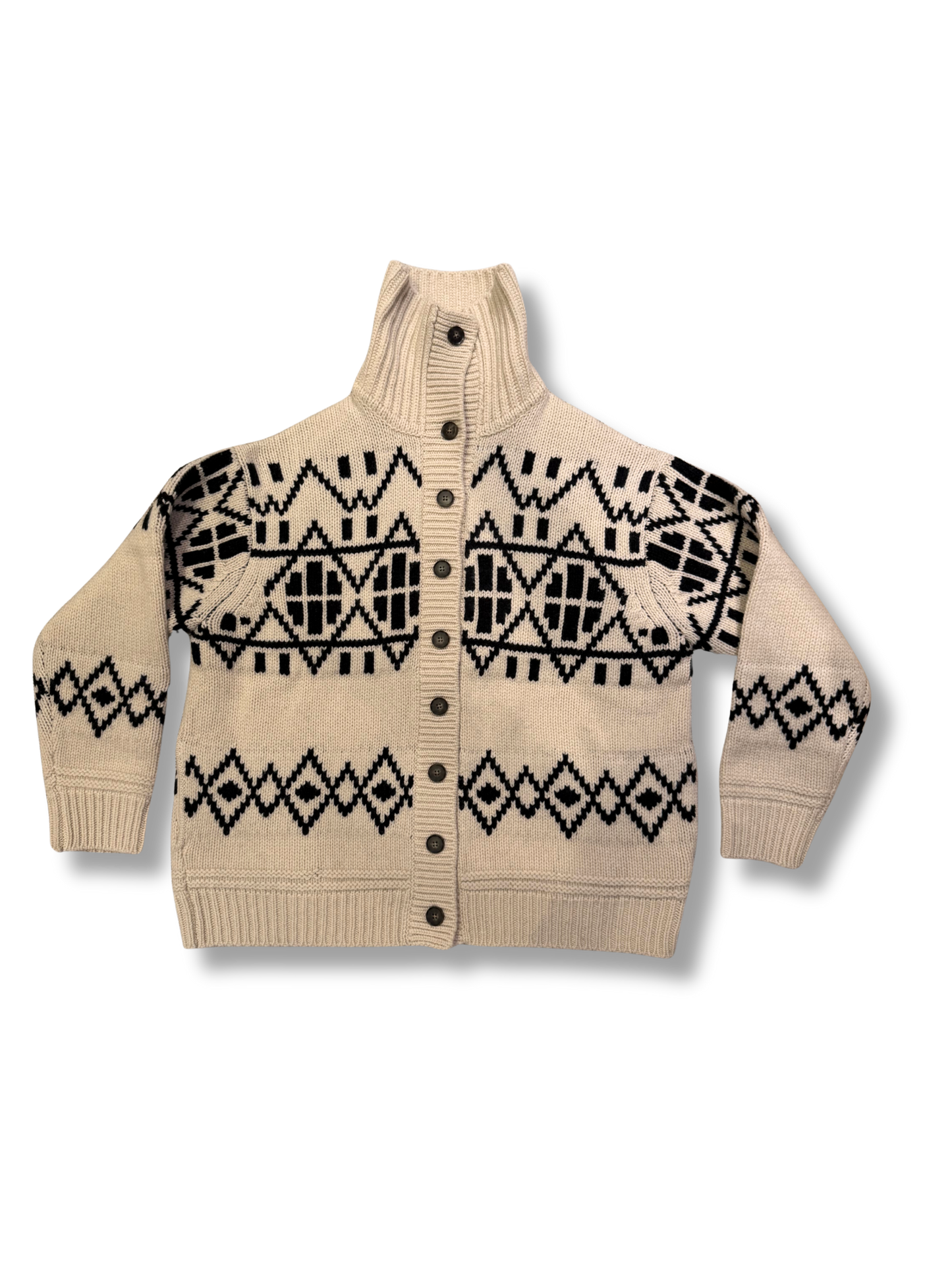 WHITE & WARREN Merino Fair Isle Jacket