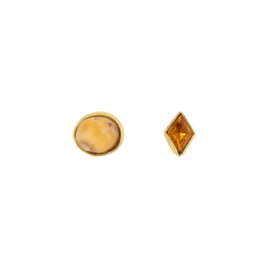 GRAINNE MORTON Orange Mismatched Stud Earrings