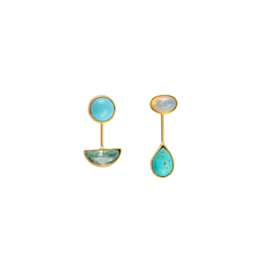 GRAINNE MORTON Turquoise Detachable Drop Earrings