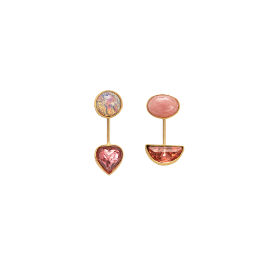 GRAINNE MORTON Pink Detachable Drop Earrings