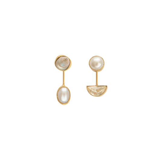 GRAINNE MORTON White Detachable Drop Earrings