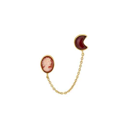 GRAINNE MORTON Cameo Double Stud Earring
