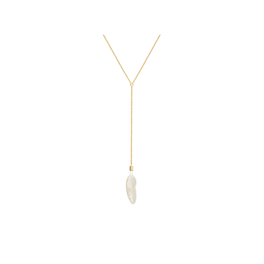 GRAINNE MORTON Feather Lariat Necklace