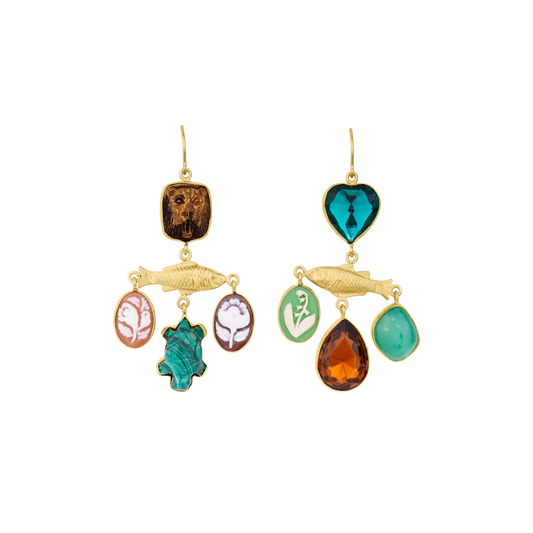 GRAINNE MORTON Fish Balance Drop Earrings