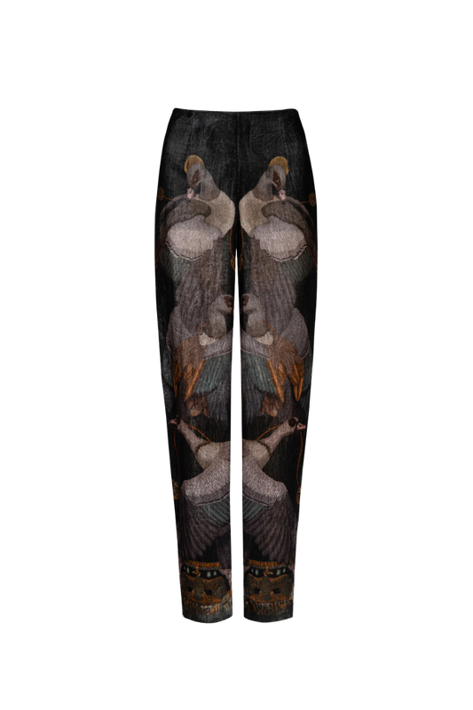 SABINA SAVAGE The Herald of Horus Velvet Barrel Trouser