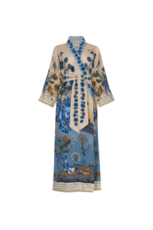 SABINA SAVAGE London Bridge Is Falling Down Silk Robe