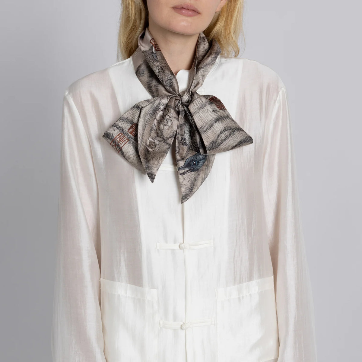 SABINA SAVAGE Zouyu, Cry The Deer Ribbon Scarf