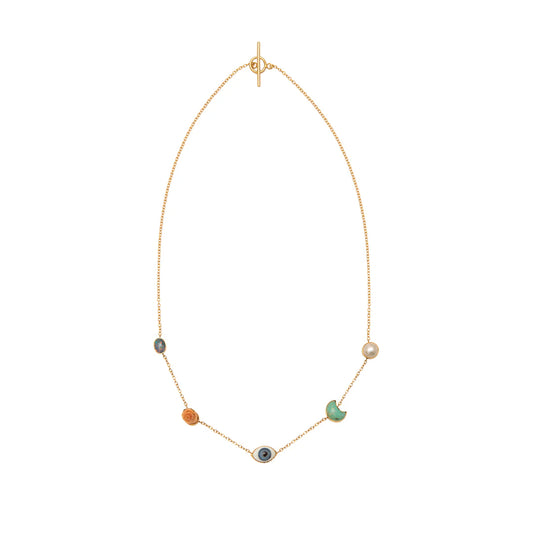 GRAINNE MORTON Eye Five Mini Charm Necklace