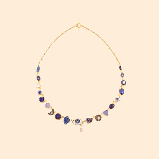 GRAINNE MORTON Blue Eye Teardrop Charm Necklace