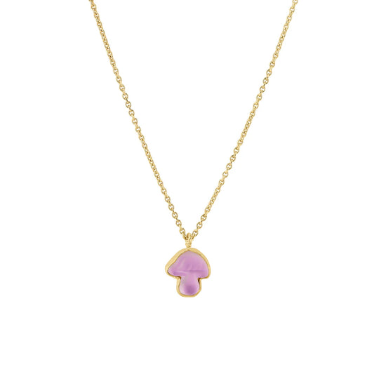 GRAINNE MORTON Pink Mushroom Charm Necklace