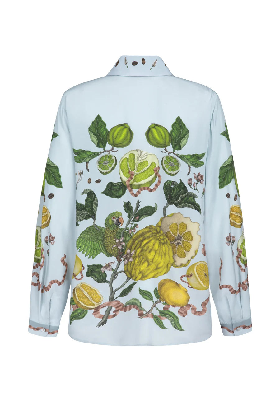 SABINA SAVAGE Oranges and Lemons Silk Oxford Shirt