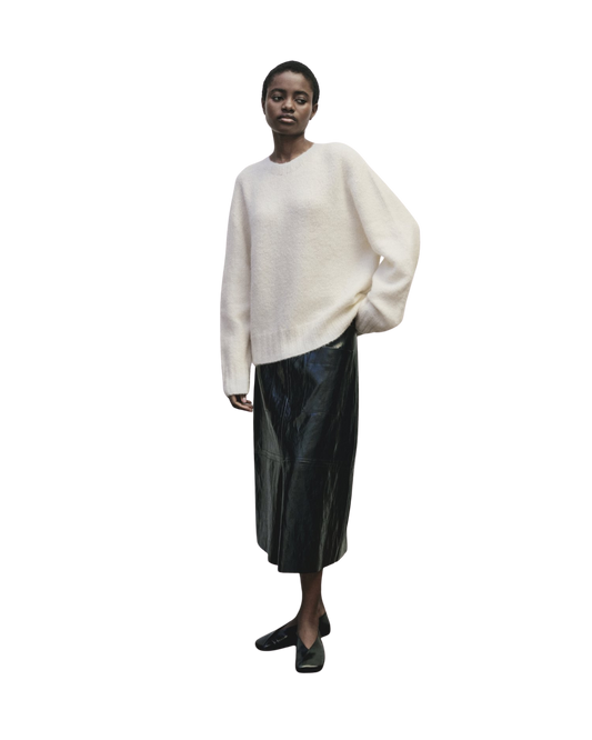 MIJEONG PARK Ivory Alpaca Blend Wholegarment Knit