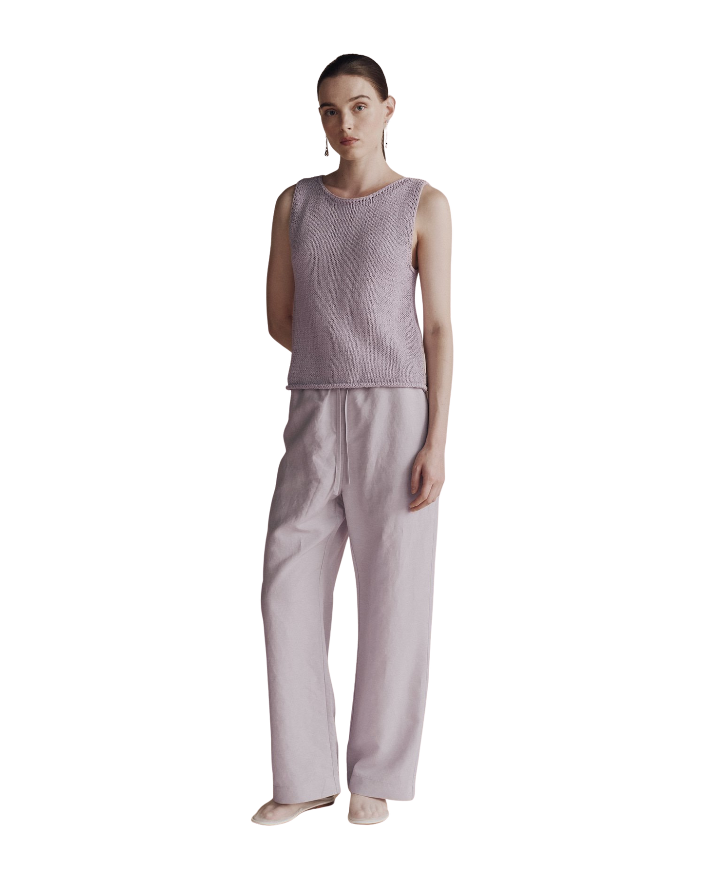 MIJEONG PARK Silk Linen Drawstring Pants