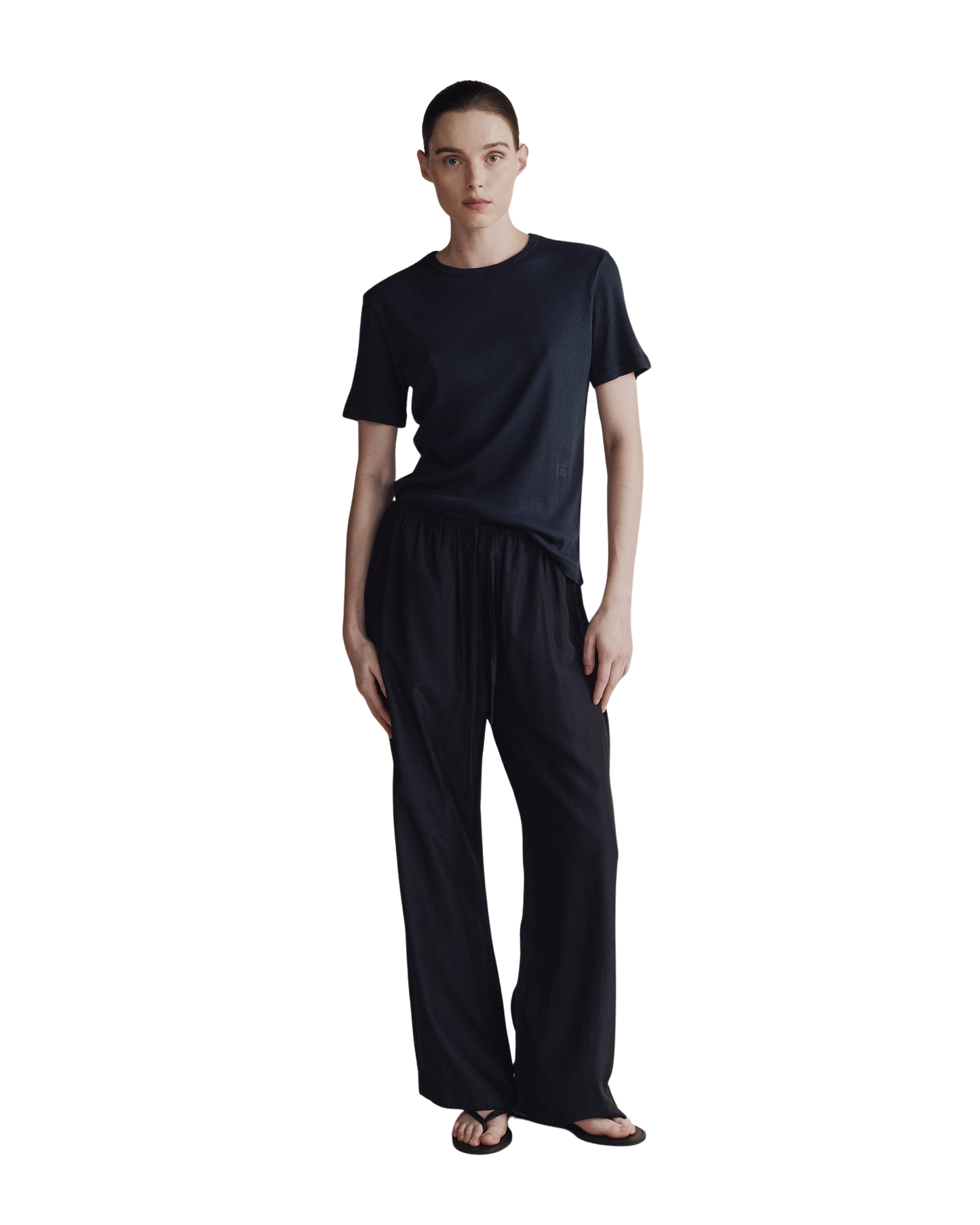 MIJEONG PARK Cotton Tencel Ribbed T-shirt