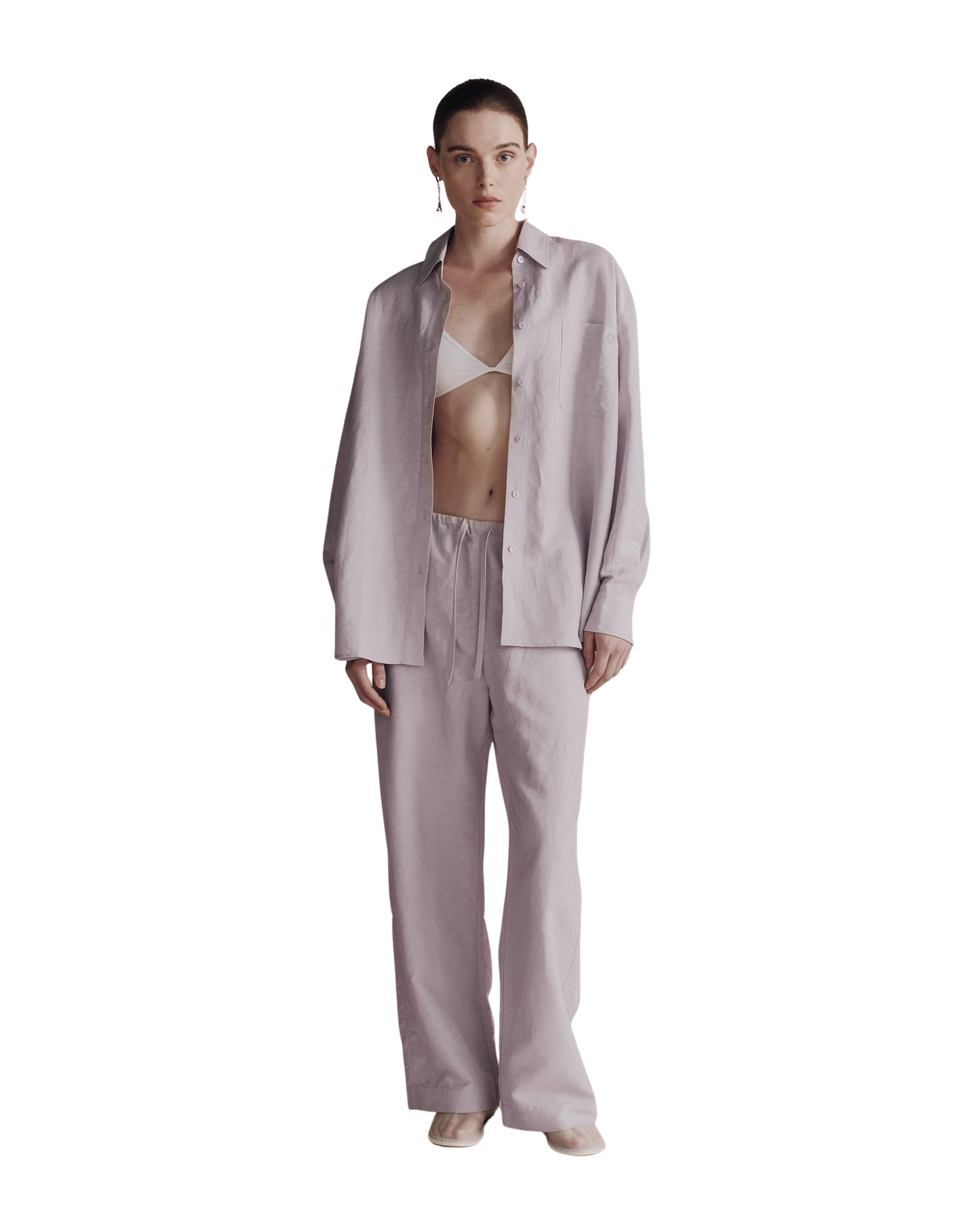 MIJEONG PARK Silk Linen Oversized Shirt