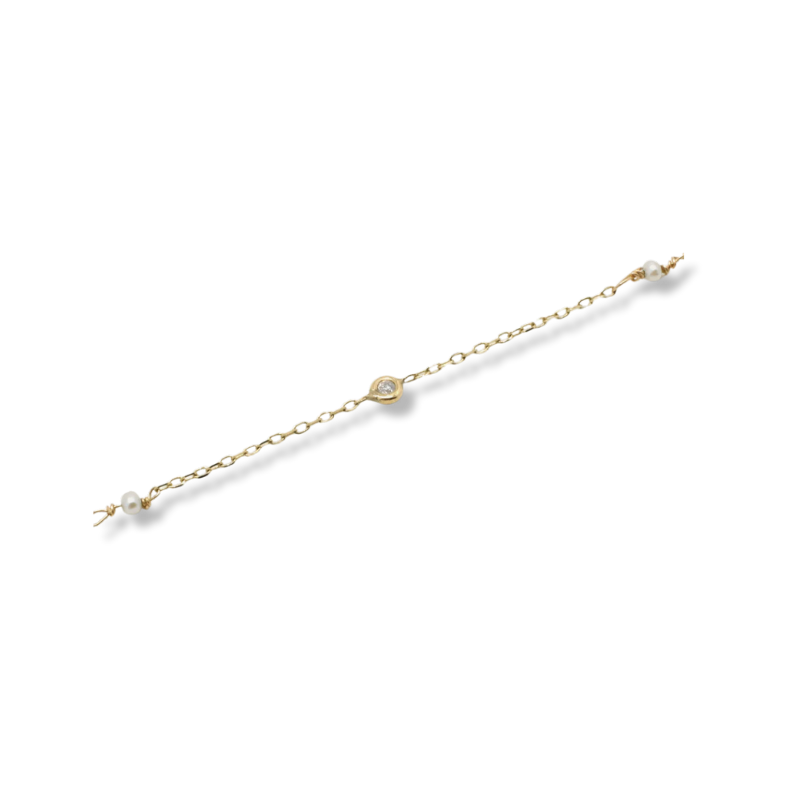 GJENMI Pearl Diamond Bracelet