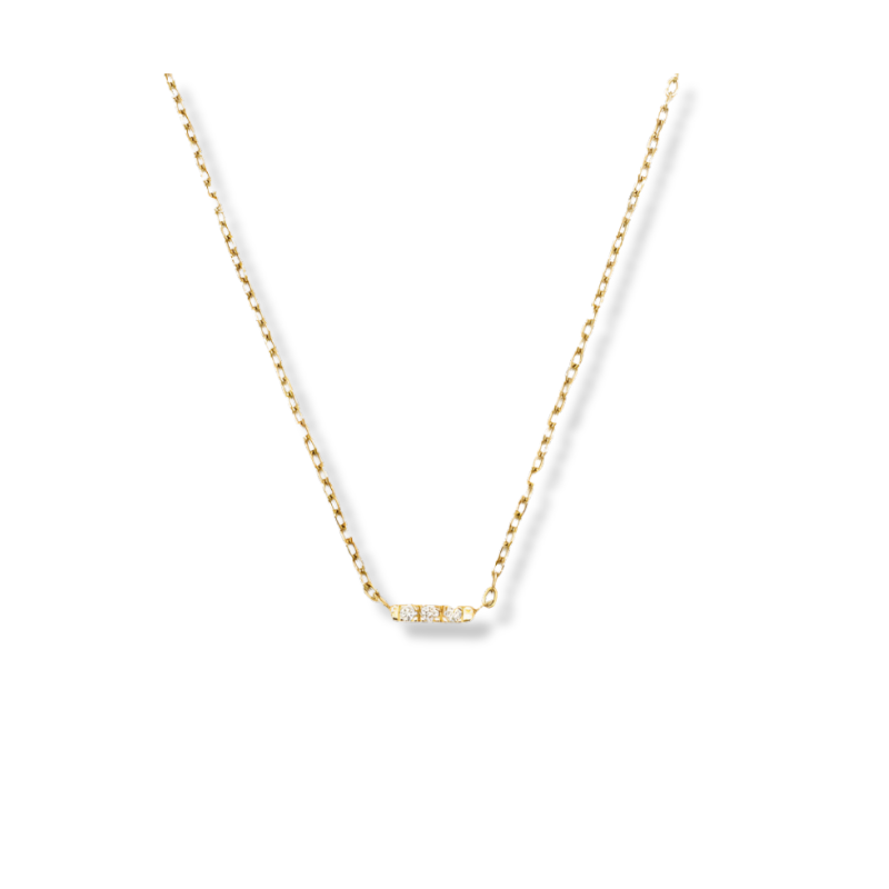 GJENMI Tic Tac Diamond Necklace