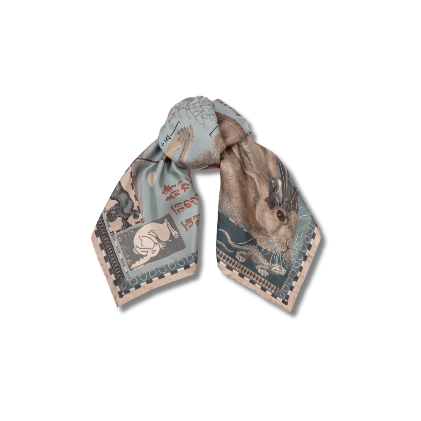 SABINA SAVAGE The Floating Rabbits Silk Scarf
