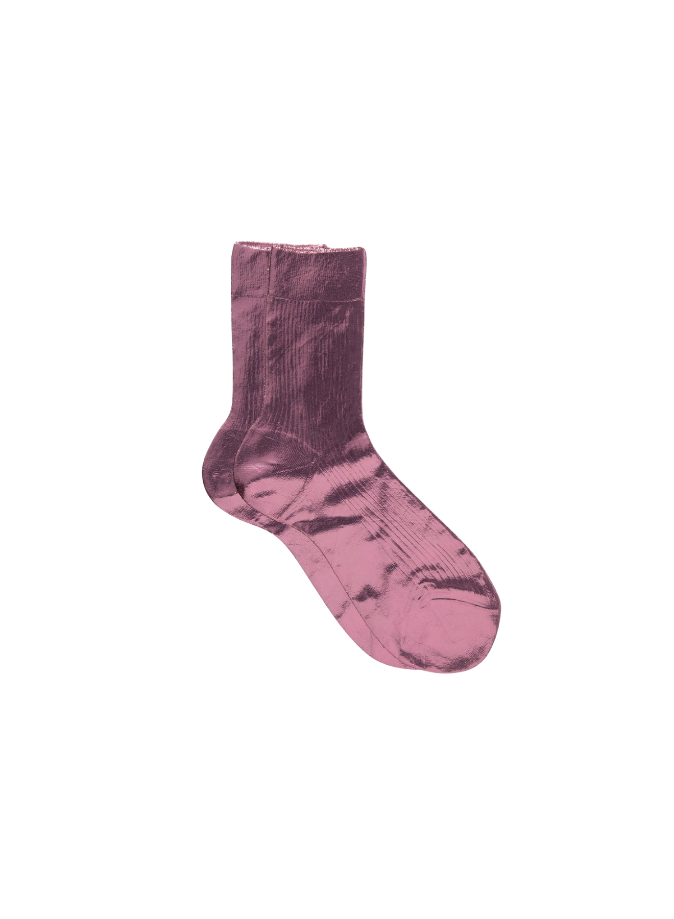 MARIA LA ROSA One Ribbed Laminated Socks