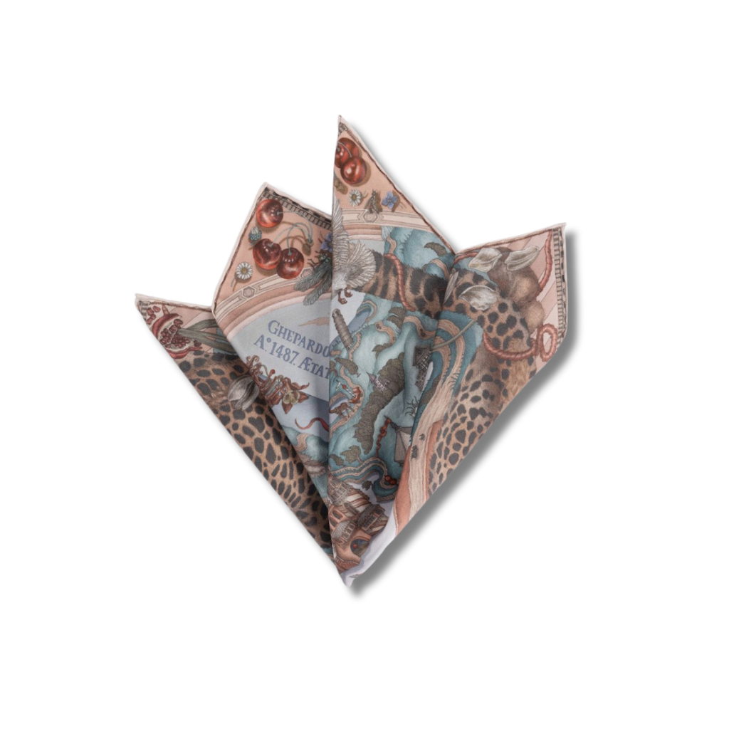 SABINA SAVAGE The Medici Cheetah Silk Scarf