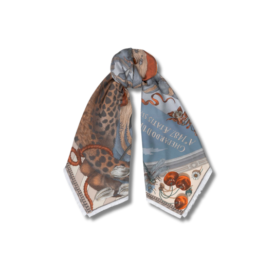 SABINA SAVAGE The Medici Cheetah Silk Scarf