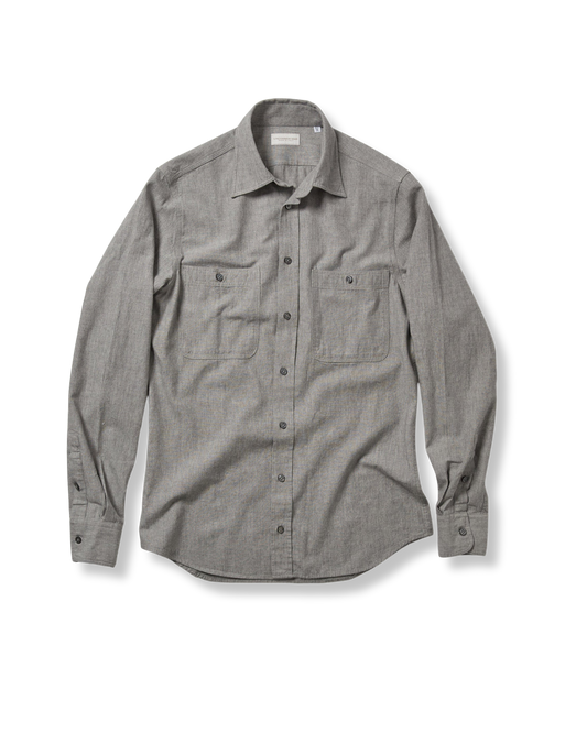 UNCOMMON MAN Grey Chambray Cassidy Shirt