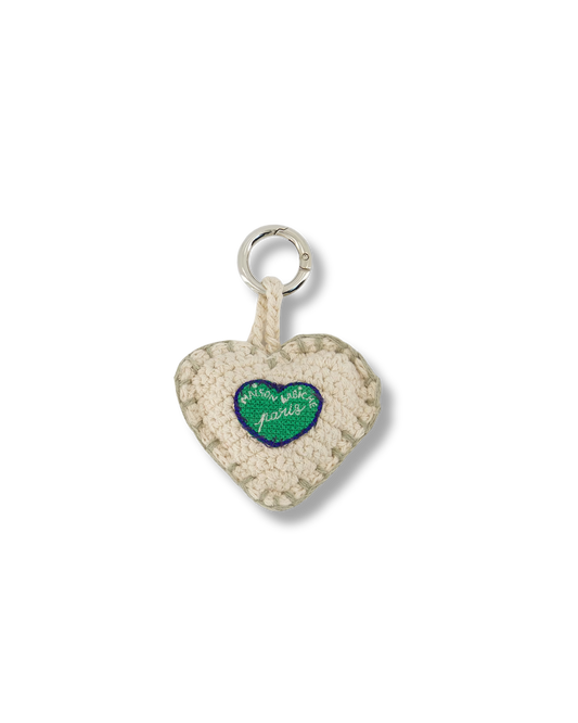 MAISON LABICHE Ivory Heart Bag Charm