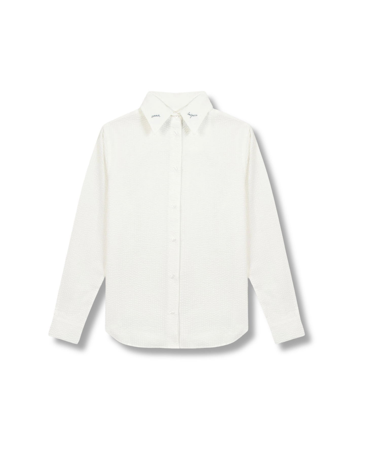 MAISON LABICHE Grisel Seersucker Amour Toujours Shirt