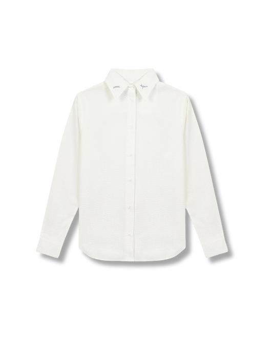 MAISON LABICHE Grisel Seersucker Amour Toujours Shirt