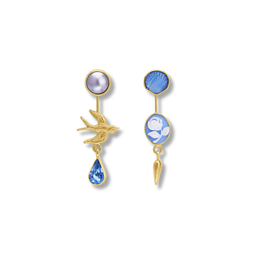 GRAINNE MORTON Double Detachable Victorian Drop Earrings