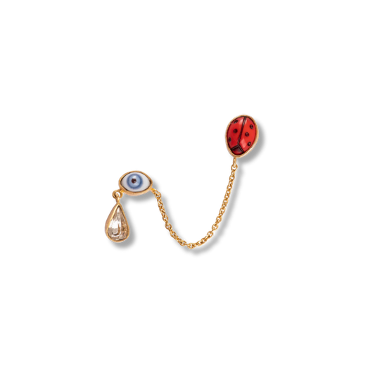 GRAINNE MORTON Eye Teardrop Double Stud Earring