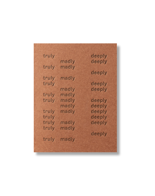 SHORT TALK Truly Madly Deeply