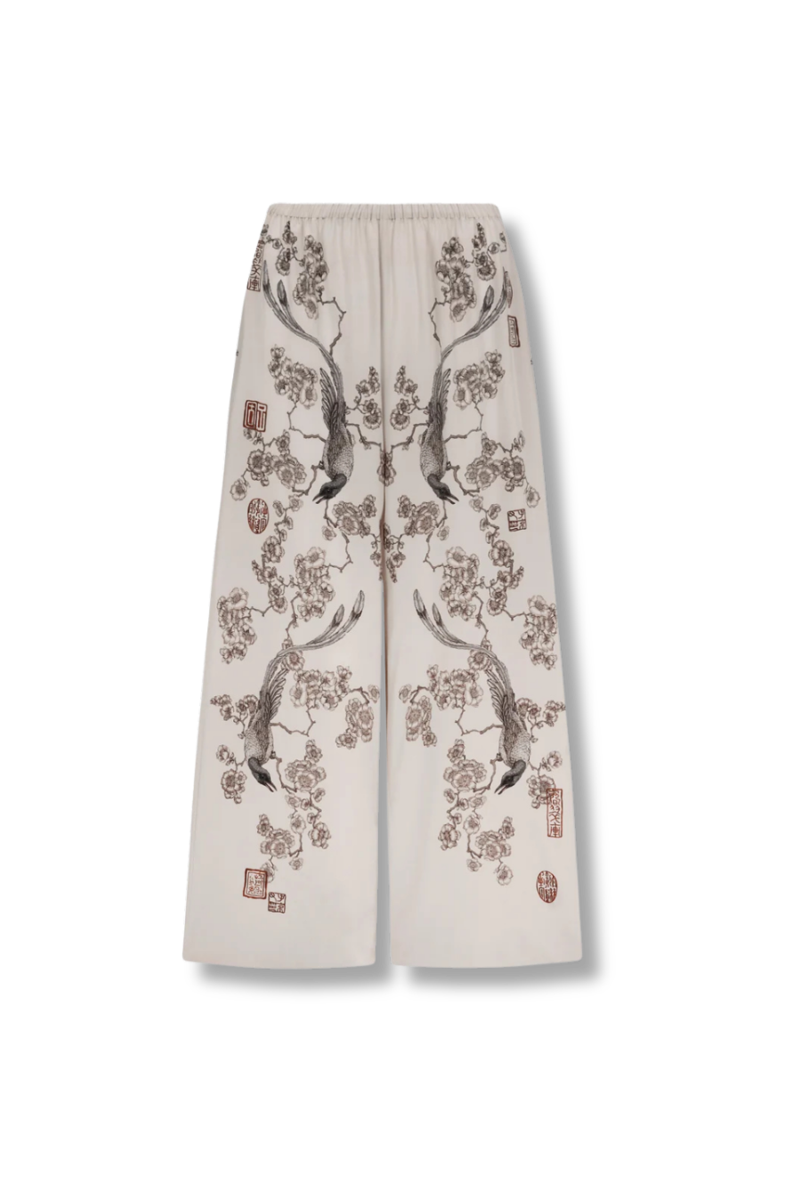 SABINA SAVAGE Zouyu, Cry The Deer Silk Simple Trousers