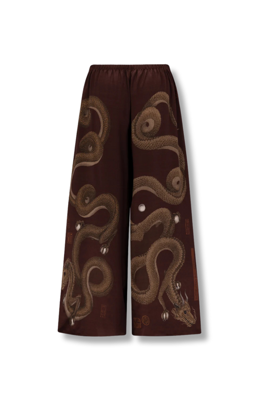 SABINA SAVAGE Chasing The Pearl Silk Simple Trousers
