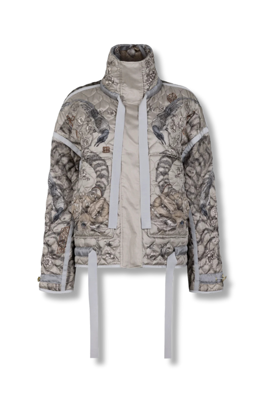 SABINA SAVAGE Zouyu, Cry The Deer Quilted Silk Reversible Jacket