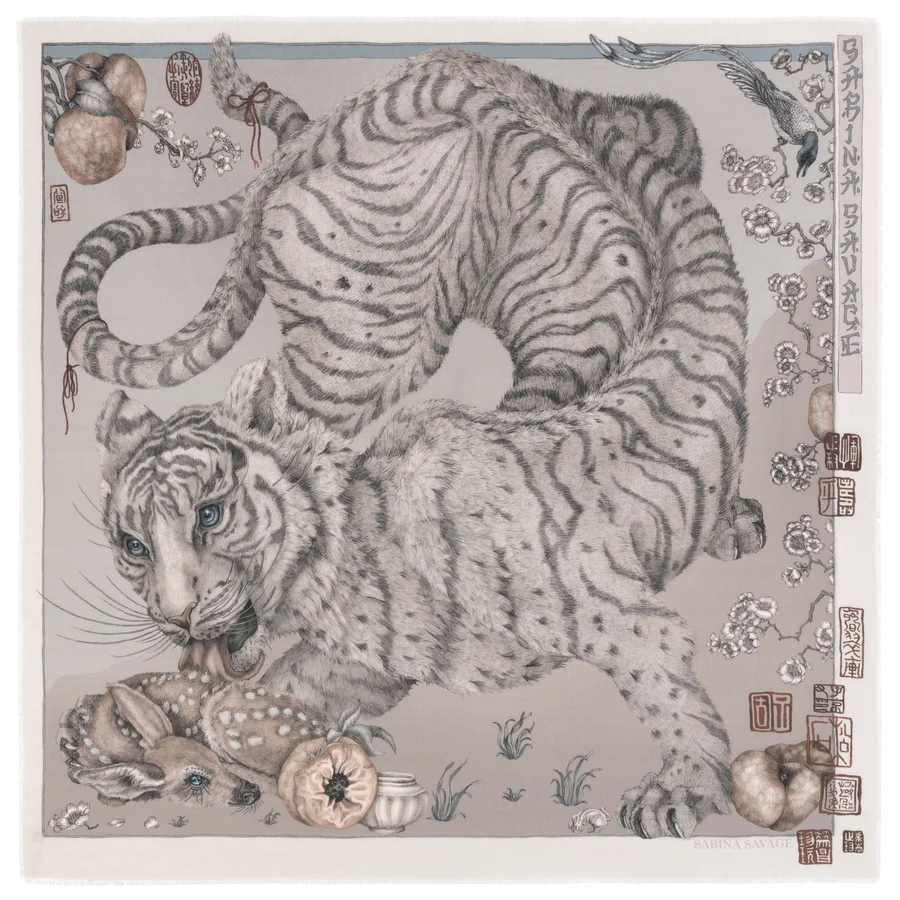 SABINA SAVAGE Zouyu, Cry The Deer Wool Scarf